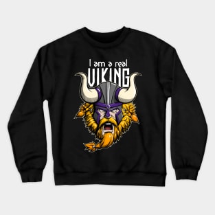 Angry Viking Head for Nordic Warrior Lovers Crewneck Sweatshirt